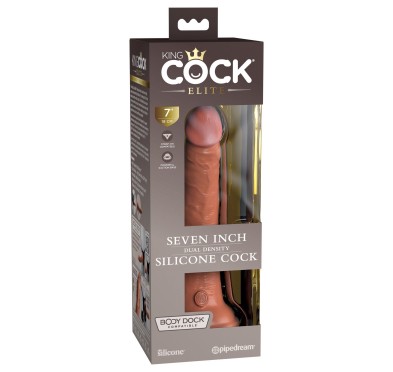 7 Inch 2Density Silicone Cock Caramel skin tone